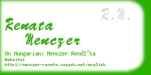 renata menczer business card